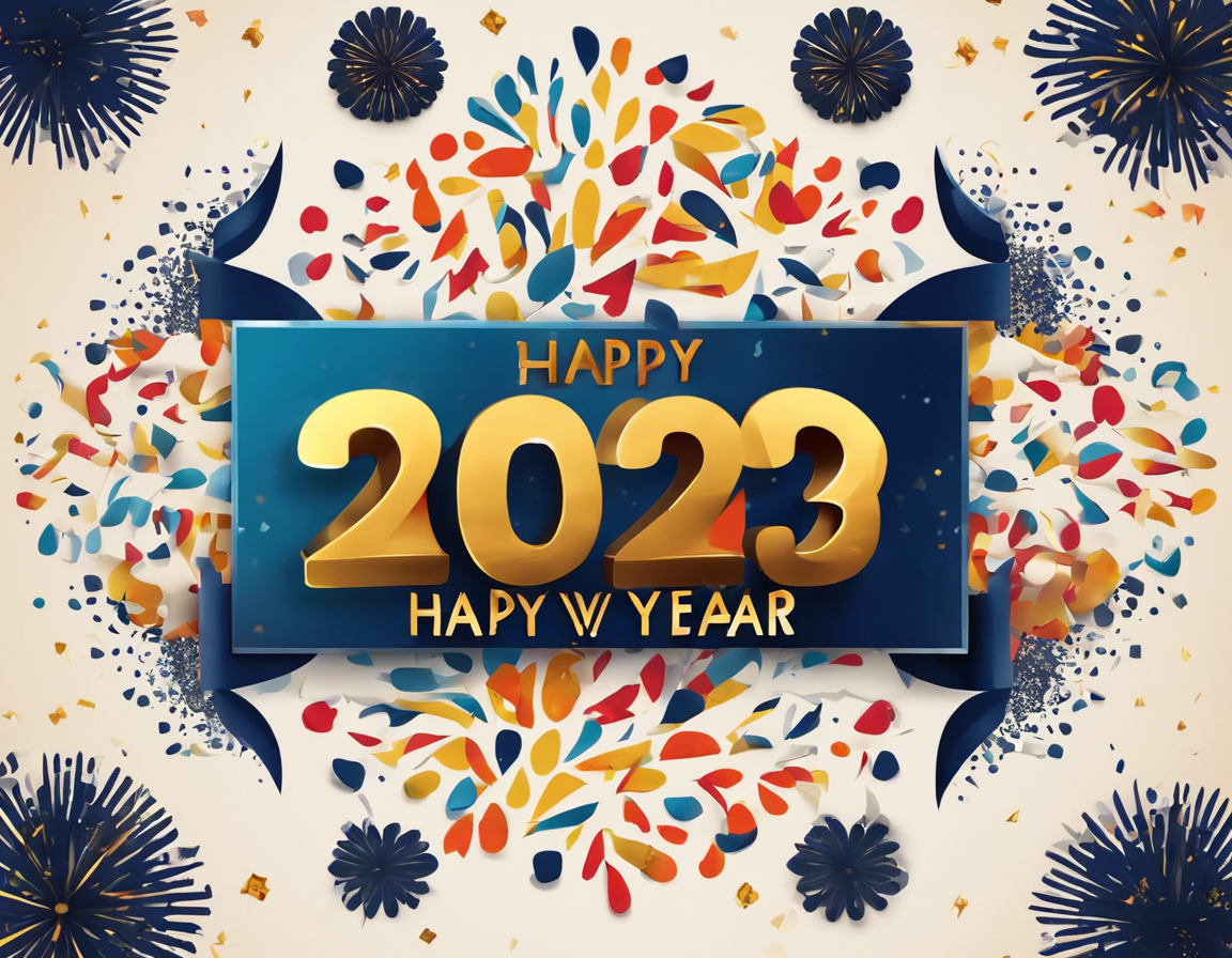 Square Poster Happy New Year 2024 Hindi Design Ideas